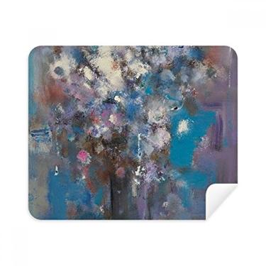 Imagem de Flowers Blue XJJ Pano de limpeza de pintura a óleo Limpador de tela 2 peças Tecido de camurça
