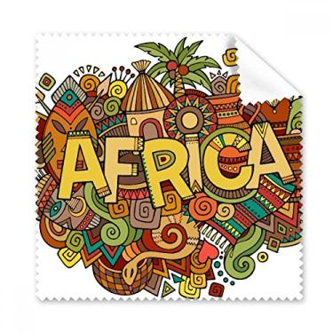 Imagem de Pano de limpeza tribal africano com estampa de arte aborígene africana, 5 peças