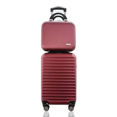 Imagem de Kit Mala de Bordo mais Frasqueira Rígida ABS - Gladiador B1 Cereja