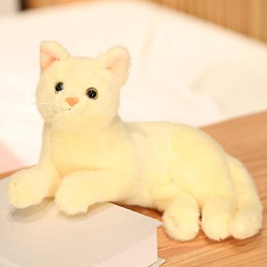 Imagem de Ark Art 1 Peça 30cm Branco Gato de Pelúcia de Pelúcia Travesseiros Macios de Pelúcia Adorável Boneca de Pelúcia Presente para Meninas