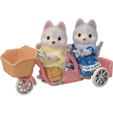 Imagem de Sylvanian Families -  Conjunto Bicicleta Dupla - Irmã e Irmão Huskys