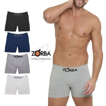 Imagem de Kit 2 Cuecas Zorba Masculina Seamless Boxer Box Algodão Cotton Sem Cos
