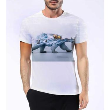 Imagem de Camisa Camiseta Urso Polar Caçador Ártico Gelo Mamífero 7 - Estilo Kra