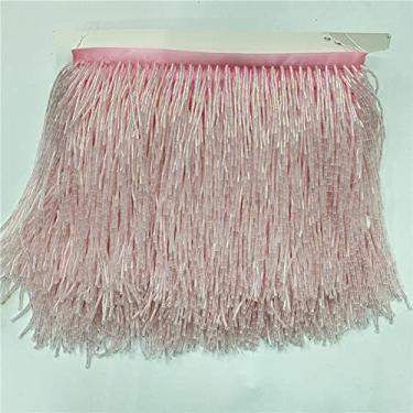 Imagem de 2 metros/lote Fringe Bead Tassel Tassels Trim Lace 15 cm de largura para acessórios DIY Home Textile Dance Ribbon, Pink, 2 Metros