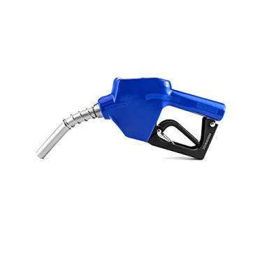 Imagem de QWROK Bocal de combustível automático de 1,9 cm para recarga de combustível diesel a gasolina, taxa de fluxo de 0 – 60 L/min, tamanho de entrada NPT de 1,9 cm, tamanho de saída de 1,9 cm, azul