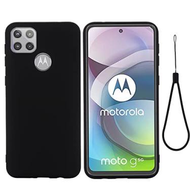 Imagem de For Motorola Moto G 5G Solid Color Liquid Silicone Dropproof Full Coverage Protective Case