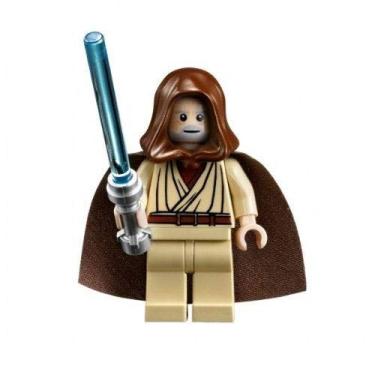 Imagem de LEGO Star Wars Obi-Wan Kenobi hooded Jedi minifigure (Millenium Falcon - Death Star version)