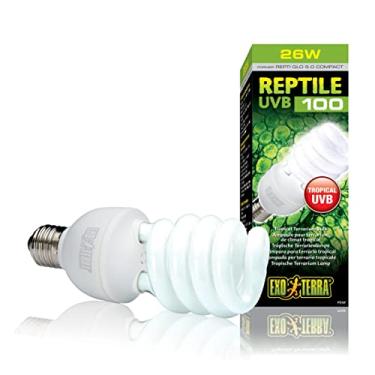 Imagem de Lâmpada de terrário tropical fluorescente compacta P & P Exo Terra Repti-Glo 5.0 de 26 watts, compacta Repti Glo