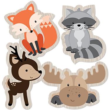 Imagem de Woodland Creatures – Decorações em forma de animal faça você mesmo chá de bebê ou artigos essenciais para festa de aniversário – Conjunto com 20