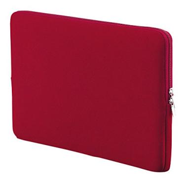 Imagem de Qudai Bolsa com zíper bolsa de manga macia portátil bolsa para laptop de 13 polegadas para MacBook Air Pro Retina Ultrabook Laptop Vermelho BD