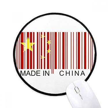 Imagem de DIYthinker China Código de barras nacional chinês mouse pad desktop escritório tapete redondo para computador