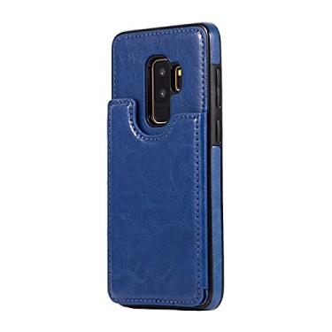 Imagem de Caso de capa de telefone de proteção Para Samsung Galaxy S9 Plus Case Case Titular, Pu Caso de caixas de couro Kickstand, fecho magnético duplo e tampa à prova de choque durável para Samsung Galaxy S9