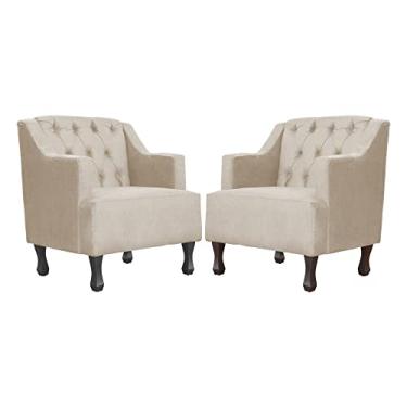 Imagem de Kit 02 poltronas Genesis Luxo Suede Cores - DS Estofados