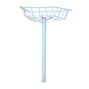 Imagem de Lixeira de Rua Calçada Parque Cesto Raso Branca 112x60x45cm