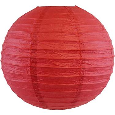 Imagem de Lanterna de papel de 30 cm da Just Artifacts, Dark Red