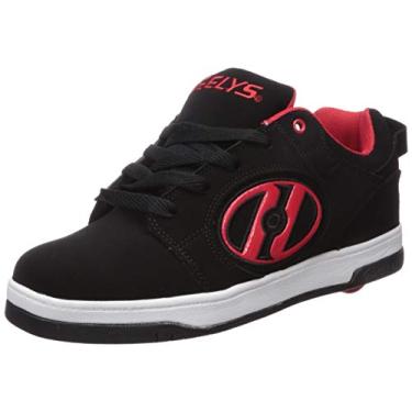 Imagem de HEELYS Voyager Athletic Skate Shoe, adulto, jovem e infantil, Preto/vermelho, 11 Women/10 Men