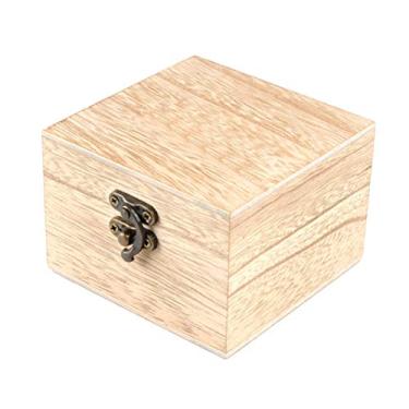 Imagem de Caixa de relógio - 1 peça de caixa de relógio de madeira Candlenut organizador de relógio portátil caixa de armazenamento caixa de armazenamento de relógio de ponta caixa de presente para viagem de negócios (burlywood)