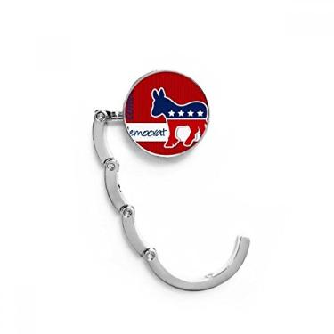 Imagem de Gancho de mesa Democrata, emblema de burro, gancho de mesa decorativo, gancho dobrável