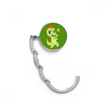 Imagem de Gancho de mesa Dinosaur Kingdom Love You com fecho decorativo e gancho dobrável