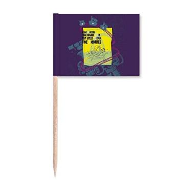 Imagem de Decorações para parque de diversões, porta-copos, bandeiras de palito de dentes, enfeite de festa