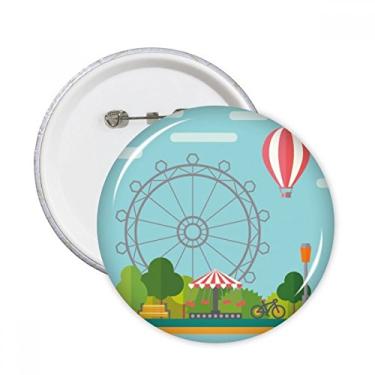 Imagem de Balão de roda-gigante, parque de diversões, pinos redondos, emblema, decoração de roupas, 5 peças, presente