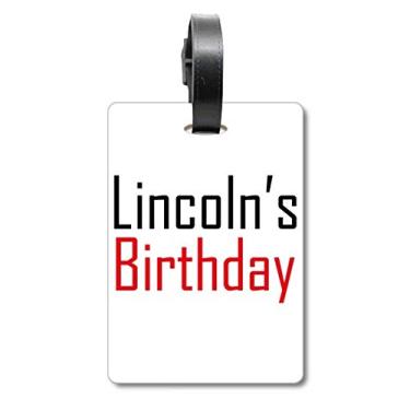Imagem de Celebre Lincoln Birthday Blessing Festival Bagagem Etiqueta Bagagem Cartão de Bagagem
