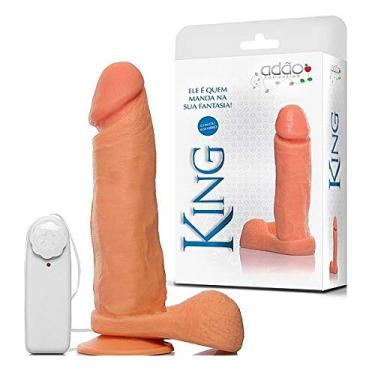 Imagem de Pênis King 8 - Pênis com Escroto, Ventosa e Vibrador - Sexshop