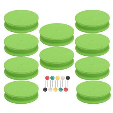 Imagem de Bobinas de enrolamento de espuma, placa de enrolamento de espuma de elasticidade, boa dureza para linhas de pesca para pesca para armazenar linhas de pesca (verde)