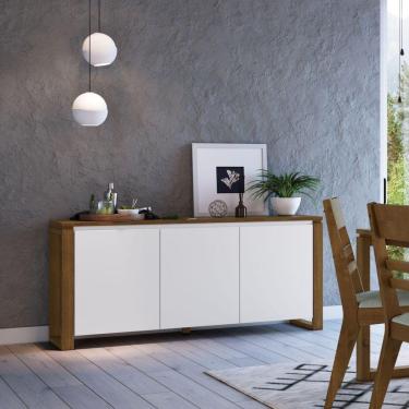 Imagem de Buffet Aparador 3 Portas 1 Gaveta 140cm Craft Artemobili Garapa/Branco