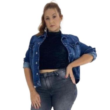Imagem de Jaqueta Jeans Feminina Plus Size