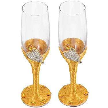 Imagem de Gadpiparty 2 Unidades Copos De Vinho Tinto Copos De Shot Descartáveis Taças De Champanhe Noivos Decoração De Casamento Xícara Noiva Vidro Vinho De Casamento Estilo Ocidental