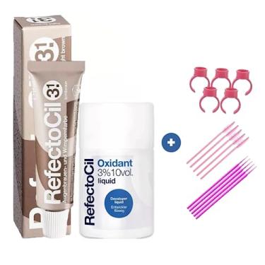 Imagem de Kit Refectocil 1 Tinta + 1 Oxidante N°3.1 Castanho Claro + Acessórios