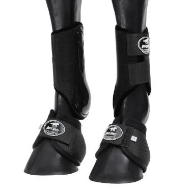 Imagem de Kit Caneleira e Cloche para Cavalo Boots Horse Preto 25852