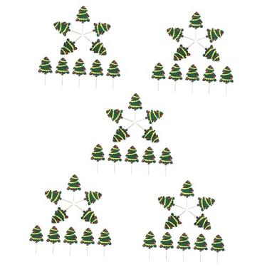 Imagem de NOLITOY 50 Unidades Inserção De Bolo Palito De Natal Topo De Bolo De Aniversário Natalino Topo De Bolo De Natal Enfeite De Natal Escolha Do Bolo Noivo Inverno Sentido Acessórios Para Festa