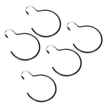 Imagem de Gancho para pendurar, gancho de armário multiuso compacto portátil para spa salão de beleza para cachecol roupão de banho para colete de casaco (preto)