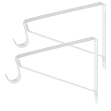 Imagem de BESTOYARD 2 Pçs Prateleiras De Armazenamento Resistente Decorativo Prateleira De Parede Preto Prateleira De Canto Cabide Prateleira Prateleiras Pretas