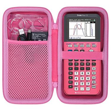 Imagem de co2CREA Capa rígida compatível com Texas Instruments TI-84 Plus CE/TI-84 Plus/TI-Nspire CX II CAS/TI-Nspire CX II/TI-83 Plus/TI-89 Titanium/TI-85 / TI-86 Calculadora gráfica colorida, rosa