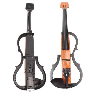 Imagem de Violino Elétrico Silencioso MOUMOUTEN 4/4: Padrão De Ladrilho, Madeira De Bordo De Fibra De Carbono, Conjunto De Violino Silencioso Para Prática E Apresentações!