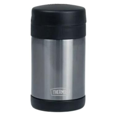 Imagem de Pote Térmico Infantil Adulto Inox Thermos ® Funtainer Preto com Colher 470ml Quente e Frio com Aço Inox e Pratico - Thermos