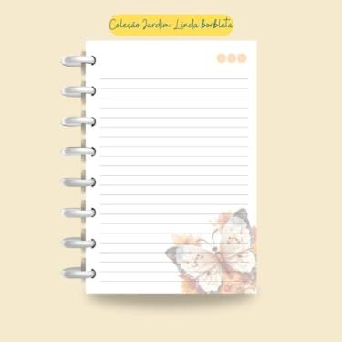 Imagem de Refil Para Caderno de Disco Sistema Inteligente | Borboleta (G 11 Furos)