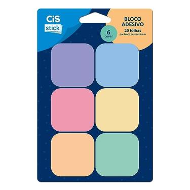 Imagem de CIS Trend ST0201 Bloco Adesivo 6 cores 45x45mm - 20 folhas por bloco