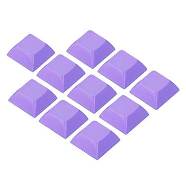 Imagem de PATIKIL Teclas em branco 1U, pacote com 10 acessórios de substituição para teclado mecânico MX, roxo