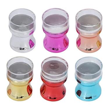 Imagem de Carimbo de Silicone para Arte Em Unhas, 6 Peças, Carimbo de Gelatina Transparente para Decoração de Unhas Diy