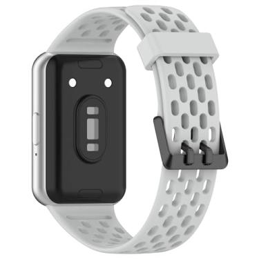 Imagem de Pulseira Esportiva Respiravel LTIMPORTS, compativel com Galaxy Fit 3 Sm-R390 (Cinza)