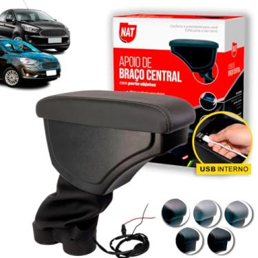 Imagem de Apoio de Braço Ford Ka E Ka+ Ano 2015 Até 2021 C/Usb (Grafite C/Linha Grafite)