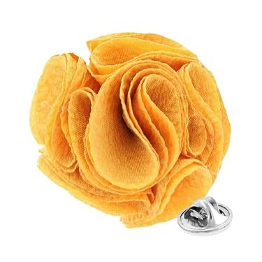 Imagem de Vittorio Vico Broche de lapela Seersucker Rose Flower para homens - Broche rosa, broche, flor na lapela para homens, 2.5" (6.36CM), Poliéster, Não aplicável