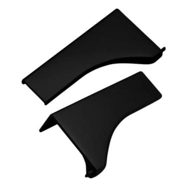 Imagem de Par Ponteira Acabamento Puxador Perfil Arezzo RM183 MMO2018 Facetato PE-183 Compatível com MDF de 18mm Acabamento Fosco Ideal para Móveis Planejados e Marcenaria Utilika Distribuidora® (Preto)