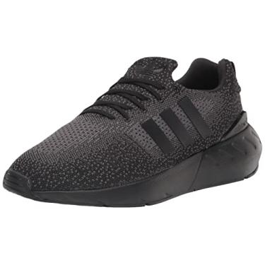 Imagem de adidas Originals Tênis masculino Swift Run 22, Preto/Preto/Cinza, 12.5