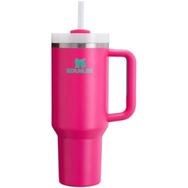 Imagem de Stanley Copo Quencher H2.0 com alça e canudo 1,134 g | Tampa 3-Way Twist On | Porta-copo compatível para viagens | Copo de aço inoxidável isolado | Livre de BPA | Rosa Paixão