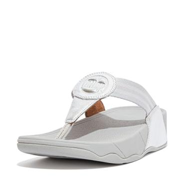 Imagem de Fitflop Sand lia anabela feminina, Prata, 8.5